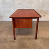 Vintage Danish Modern Teak Desk With Wenge Detail By Hans Olsen