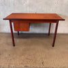 Vintage Danish Modern Teak Desk With Wenge Detail By Hans Olsen