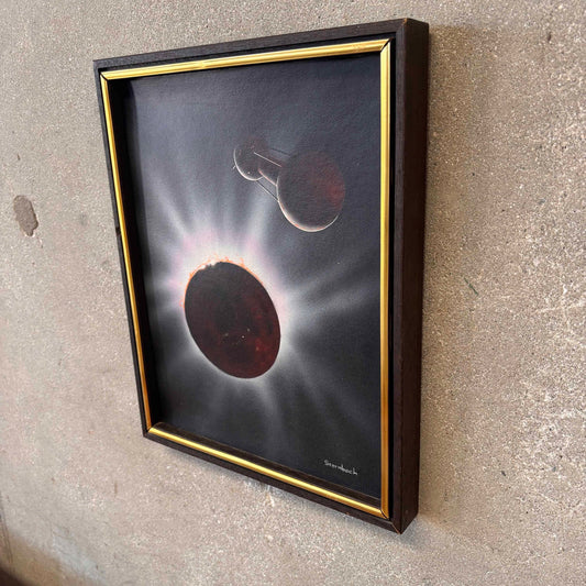 Vintage Painting "Eclipse Waters" By Sci Fi Artist Rick Sternbach