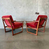 Pair of FD-130 "Ski Jump" Teak Lounge Chairs - Original Frames & New Cushions