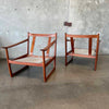 Pair of FD-130 "Ski Jump" Teak Lounge Chairs - Original Frames & New Cushions