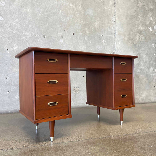 Mid Century Modern Walnut Desk