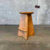 French Modernist Solid Oak Stool - HOLD