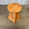 French Modernist Solid Oak Stool - HOLD