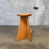 French Modernist Solid Oak Stool - HOLD