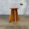 French Modernist Solid Oak Stool - HOLD