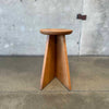 French Modernist Solid Oak Stool - HOLD