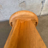 French Modernist Solid Oak Stool - HOLD