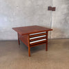 John Keal for Brown Saltman Cocktail Table With Three Pull Out Side Tables