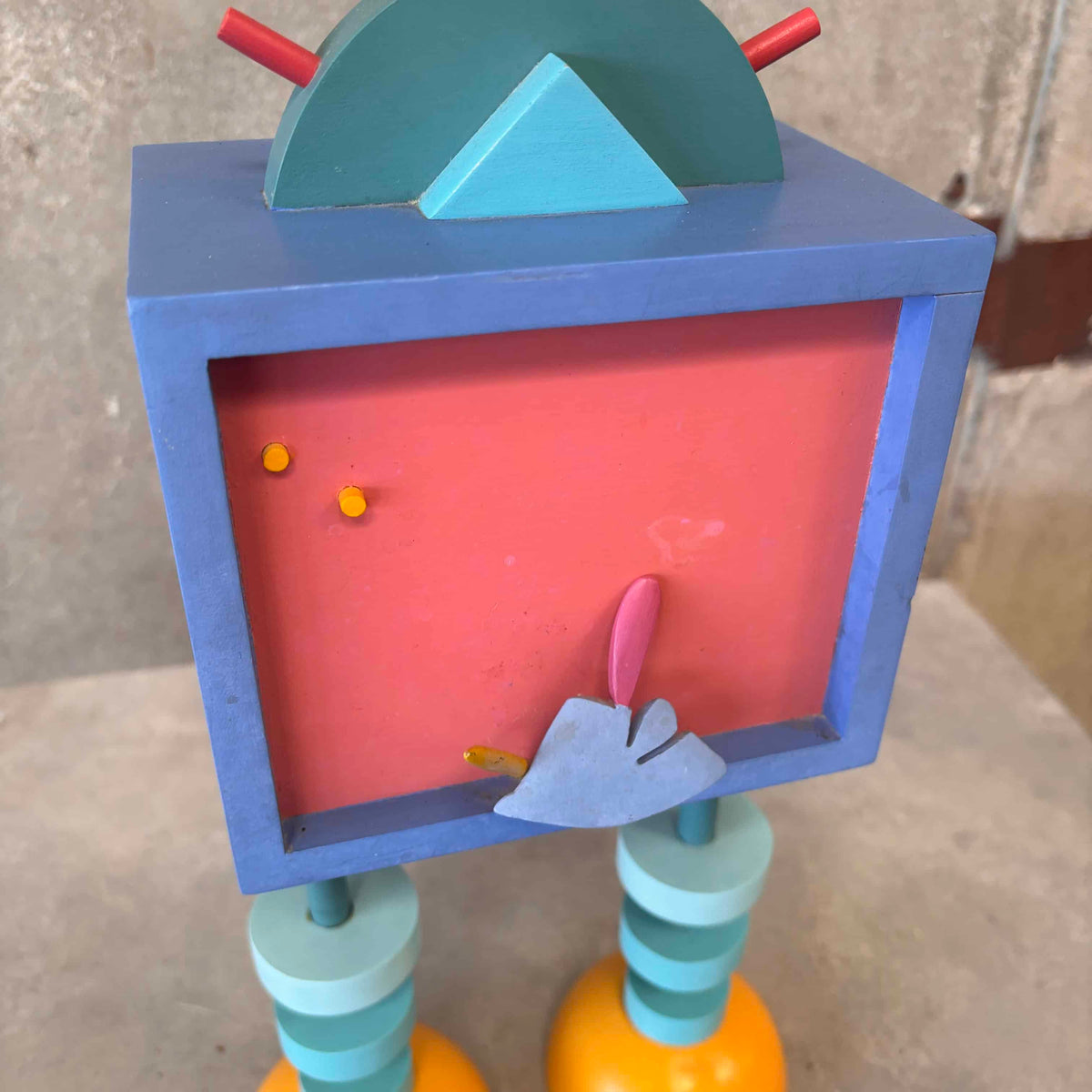 Vintage Lacie Gannon Abstract Chicken Art Sculpture Memphis Design Style