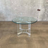 Mid Century Lucite Glass Round Dining Table