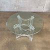 Mid Century Lucite Glass Round Dining Table