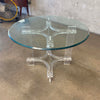 Mid Century Lucite Glass Round Dining Table