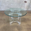 Mid Century Lucite Glass Round Dining Table