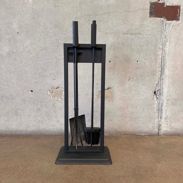 Brutalist Iron Fireplace Tools