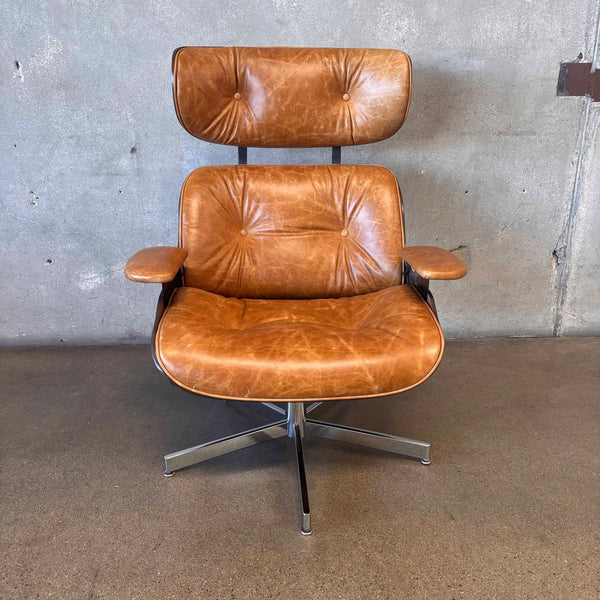 Vintage Mid Century Modern Plycraft Leather Lounge Chair