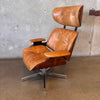 Vintage Mid Century Modern Plycraft Leather Lounge Chair