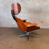 Vintage Mid Century Modern Plycraft Leather Lounge Chair
