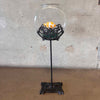 Vintage Art Deco Cast Iron Fishbowl w/Stand