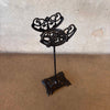 Vintage Art Deco Cast Iron Fishbowl w/Stand