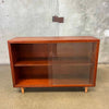 Soborg Mobier Teak Bookcase w/Sliding Glass Doors
