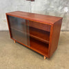 Soborg Mobier Teak Bookcase w/Sliding Glass Doors