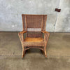 Victorian Wicker Flat Back Rocking Chair Antique Turn of the Century