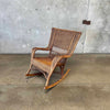 Victorian Wicker Flat Back Rocking Chair Antique Turn of the Century
