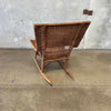 Victorian Wicker Flat Back Rocking Chair Antique Turn of the Century