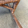 Victorian Wicker Flat Back Rocking Chair Antique Turn of the Century