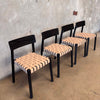 Set of 4 Heisler Dining Chairs By Four Hands w/Almond Leather Finish - HOLD