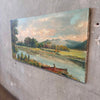 Vintage Landscape Oil Painting On Canvas - Signed