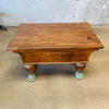 19th Century French Dough Bin Table w/Lion Paw Feet