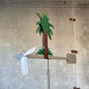 Post Modern Kinetic Palm Tree Windmill Sculpture Signed By D. Hughes 1978