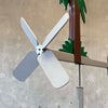 Post Modern Kinetic Palm Tree Windmill Sculpture Signed By D. Hughes 1978