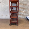 Antique Factory Rolling Shoe Rack