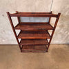 Antique Factory Rolling Shoe Rack