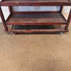 Antique Factory Rolling Shoe Rack