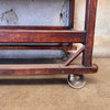 Antique Factory Rolling Shoe Rack