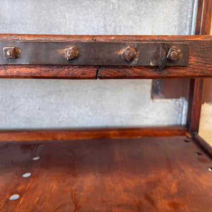 Antique Factory Rolling Shoe Rack