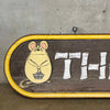 1970's Nude Rat Wood Sign