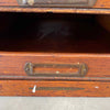 Antique Double Sided Oak Wood File Drawers