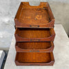 Antique Double Sided Oak Wood File Drawers