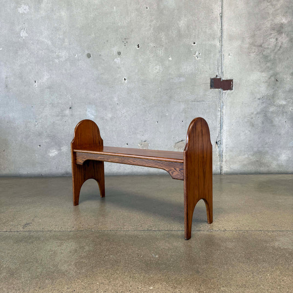 Vintage Solid Oak Bench