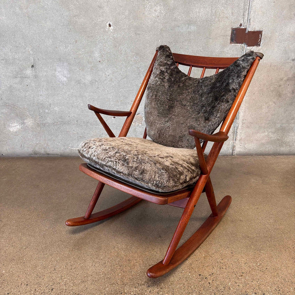 Vintage Mid Century Modern Danish Rocking Chair By Frank Reenskaeg