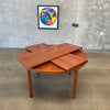 Mid Century Dining Table With Two Leaf Extention