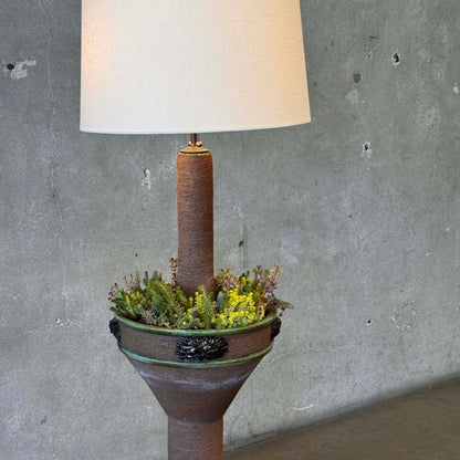 Danish Ceramic Planter Lamp