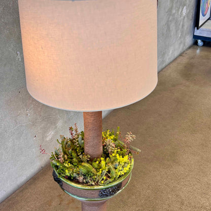 Danish Ceramic Planter Lamp