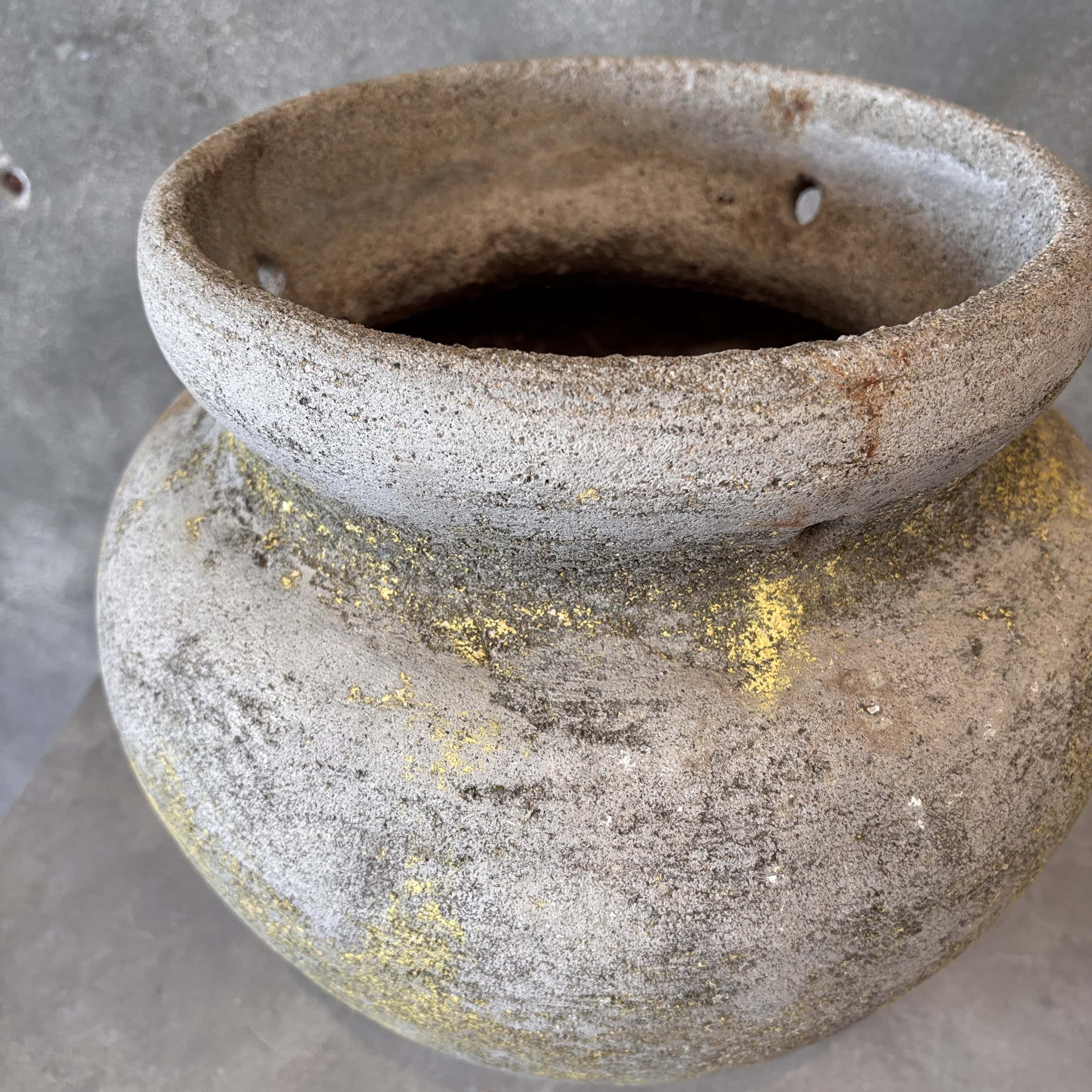 concrete plant pots for sale Hillside Pottery Concrete Planter Hanging Pot In Iron Stand