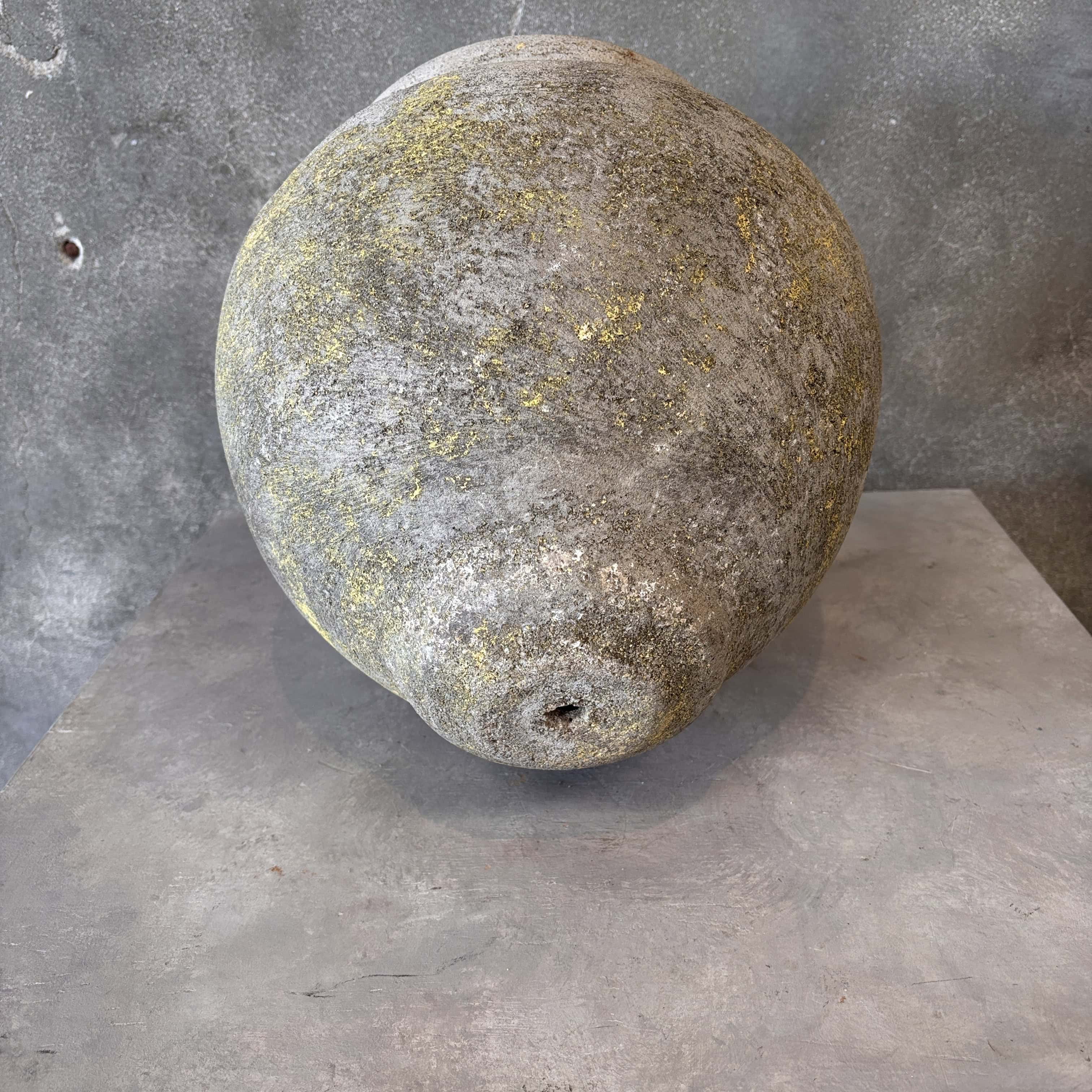 hanging concrete planter Hillside Pottery Concrete Planter Hanging Pot In Iron Stand